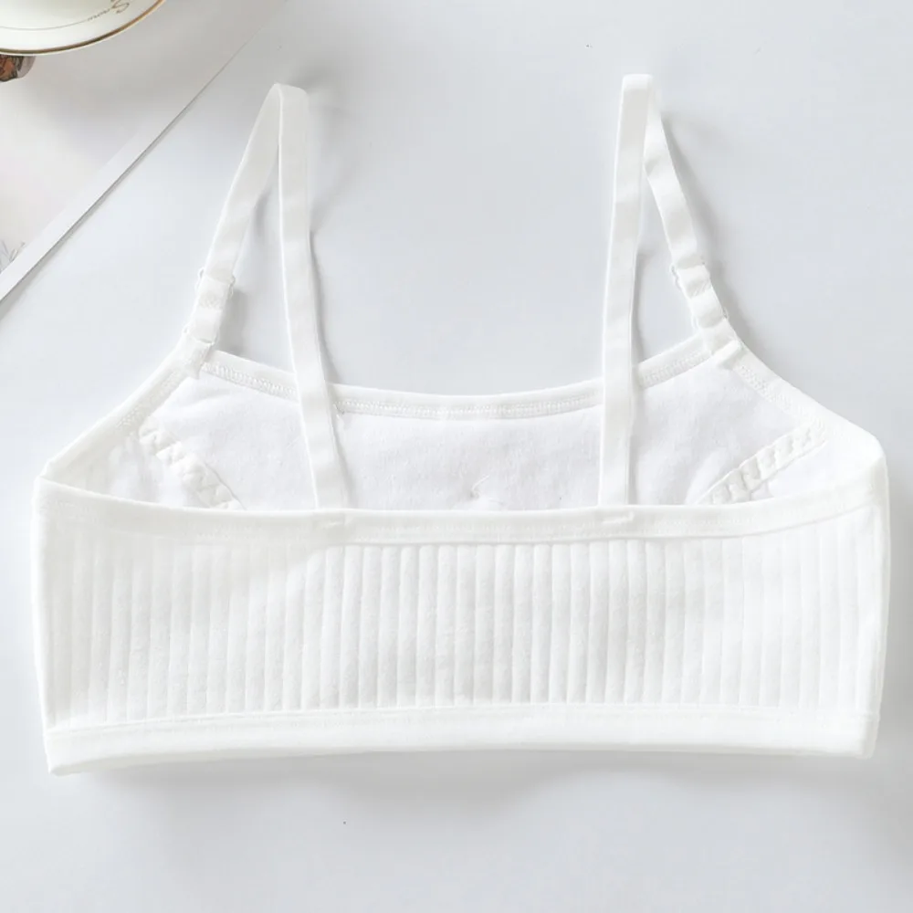 

Cotton Girls Underwear Breathable Soft Thin Teenager Training Bra No Steel Ring Bras
