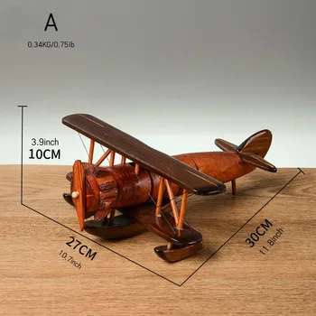 Vintage Wood Airplane Model - Decoration Flying Model 6