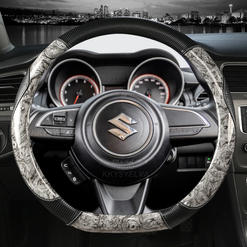 Красное дерево зернистая D-образная искусственная кожа для Suzuki Swift Dzire 2017 2018 2019 2020