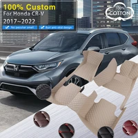 car floor mats for honda crv cr v rw1 rw8 20172022 durable carpet mat luxury leather rug set interior parts car accessories