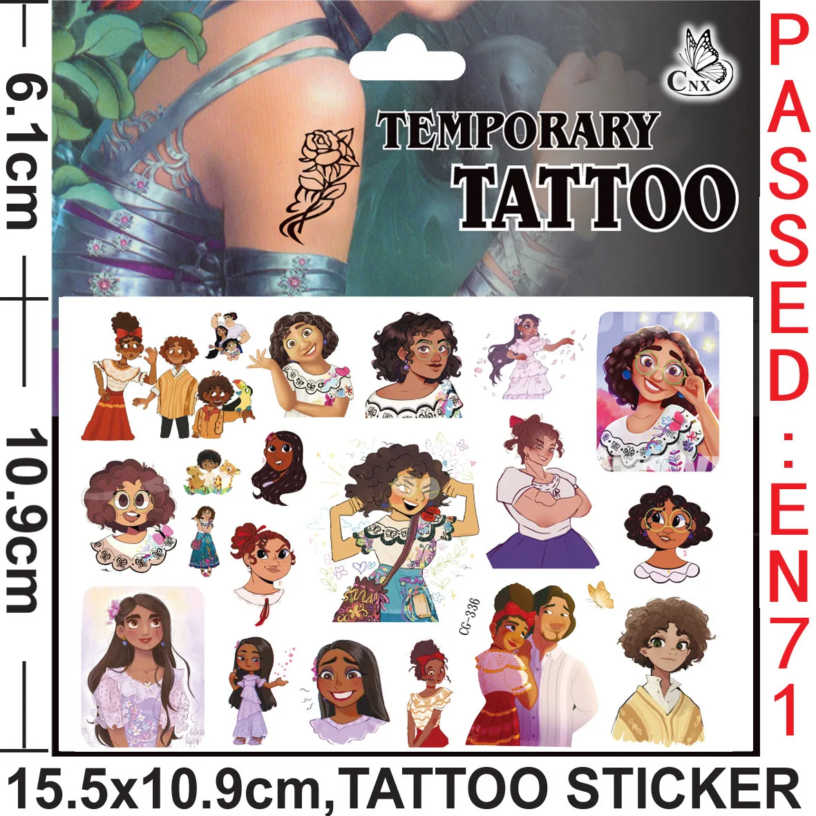 Наклейки-татуировки в стиле аниме водостойкие |