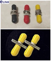 st fiber adapter simplex sm mm optical fibre connector yellow red metal housing ftth coupler good quality factory supply elink