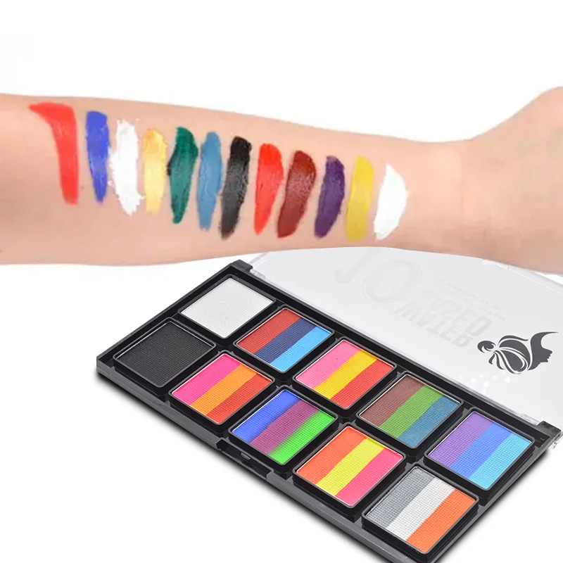 

10 Colors Face Body Paint Water Based Oil Painting Halloween Party Fancy Dress Beauty Makeup Tool wholesale body paint palette