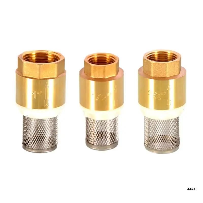 

Pipeline Ball Valve Replacement 1/2" 3/4" 1" BSPP Female Threaded Brass Check Valve With Steel Strainer Easy to Install