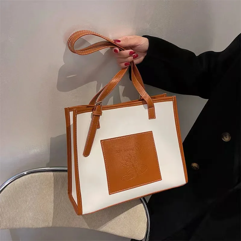 

Вместительная сумка, женская сумка, новинка 2022, модная сумка через плечо, нишевой дизайн, осенняя универсальная сумка-тоут для поездок