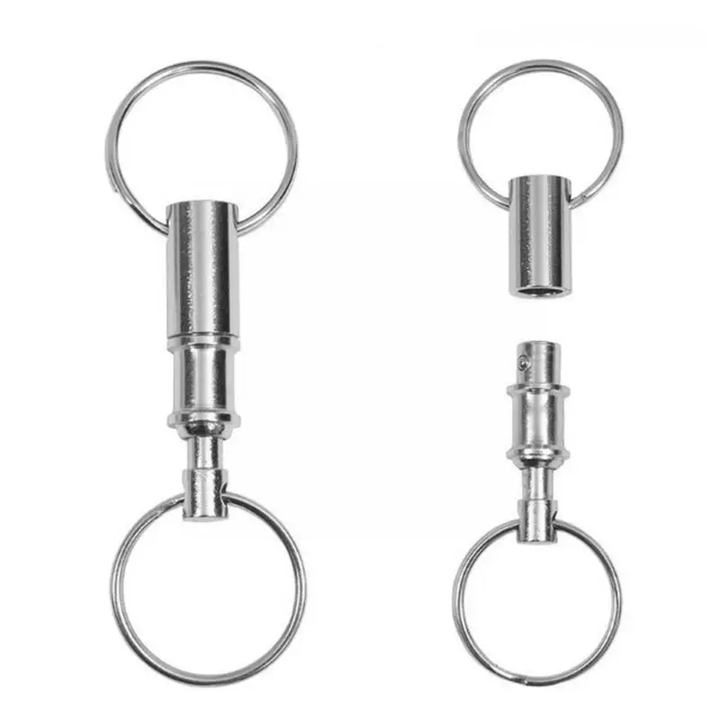 

Брелок для ключей с двумя головками, наружный Тактический держатель для повседневного использования, Автомобильный Замок для кемпинга, походов, скалолазания, висячий, W5Q3