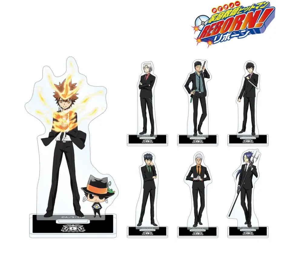 

Фигурка реборна HITMAN, кукла Tsunayoshi Hayato Takeshi Lambo Ryohei Kyoya, акриловая фигурка, подставка, модель, игрушка в подарок