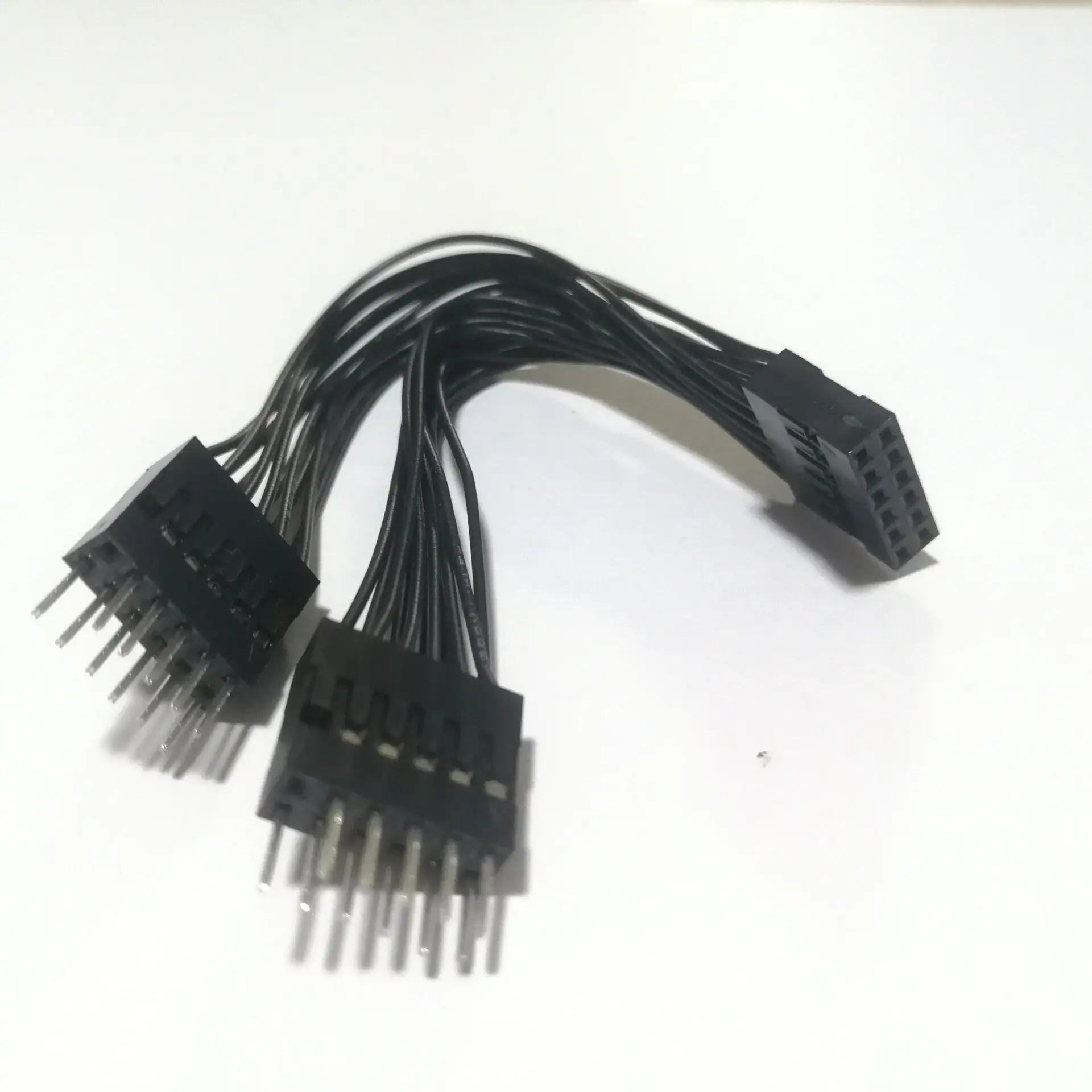 

11P 11pin USB Data Extension Cord 1 Female to 2 Male Y Splitter Cable for Lenovo Desktop Computer Mainboard Motherboard USB 10cm