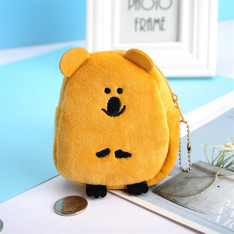 

Plush Cartoon Koala Shape Coin Purse For Kids Cute Zipper Wallet Headphone Lipstick Organizer For Women Fashion Portable Wallet