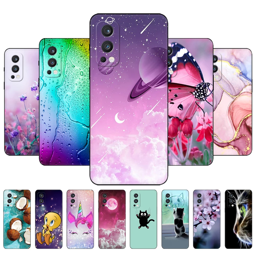 

For OnePlus Nord 2 5G Case Soft Silicone Back Cover For One Plus Nord 2 5G Phone Coves for Nord2 5G Fundas Coque black tpu case
