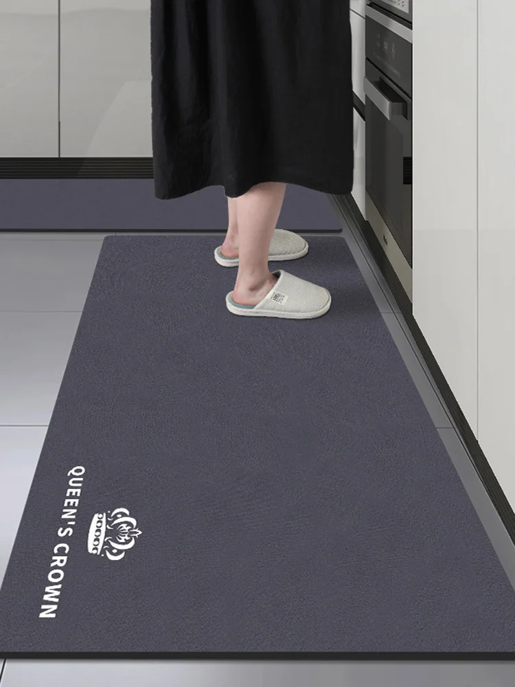 

Kitchen floor absorb water oil, non slip foot prevent oil water, new wash free, wipe and dirt resistant mats,