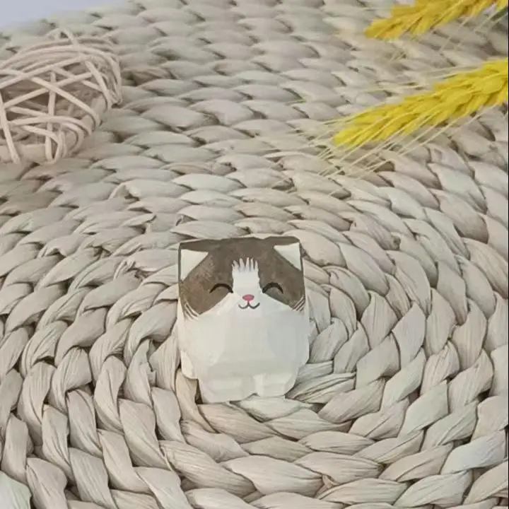 

Деревянная резная мини-Ручная резьба, цветной подарок на день рождения