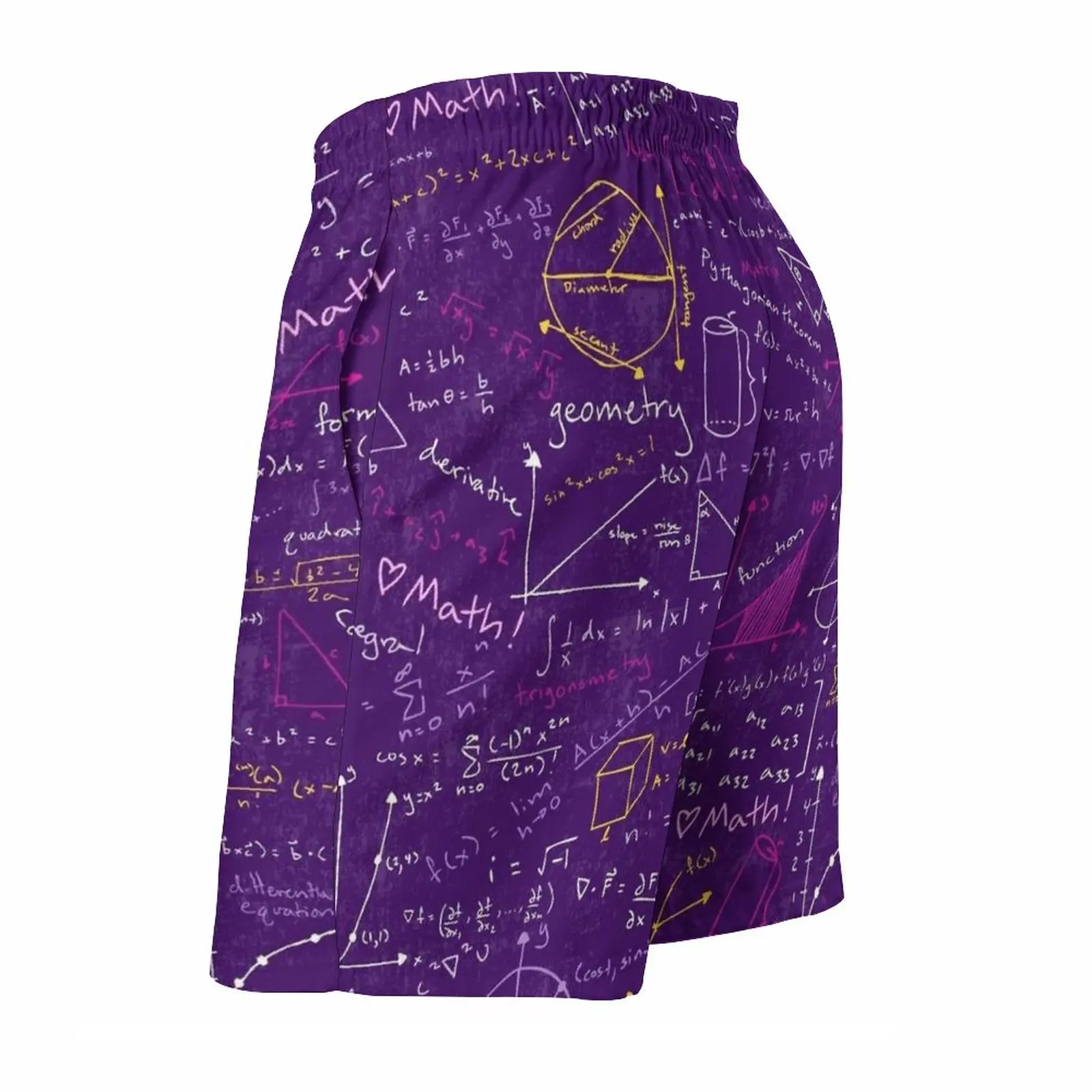 Пляжные шорты для плавания с принтом уроков математики мужские свободные плавки
