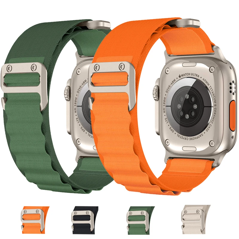 

Alpine Loop Strap For apple watch band 49mm 45mm 41mm 44mm 40mm Nylon buckle bracelet iwatch series 4 5 SE 6 7 8 Ultra watchband