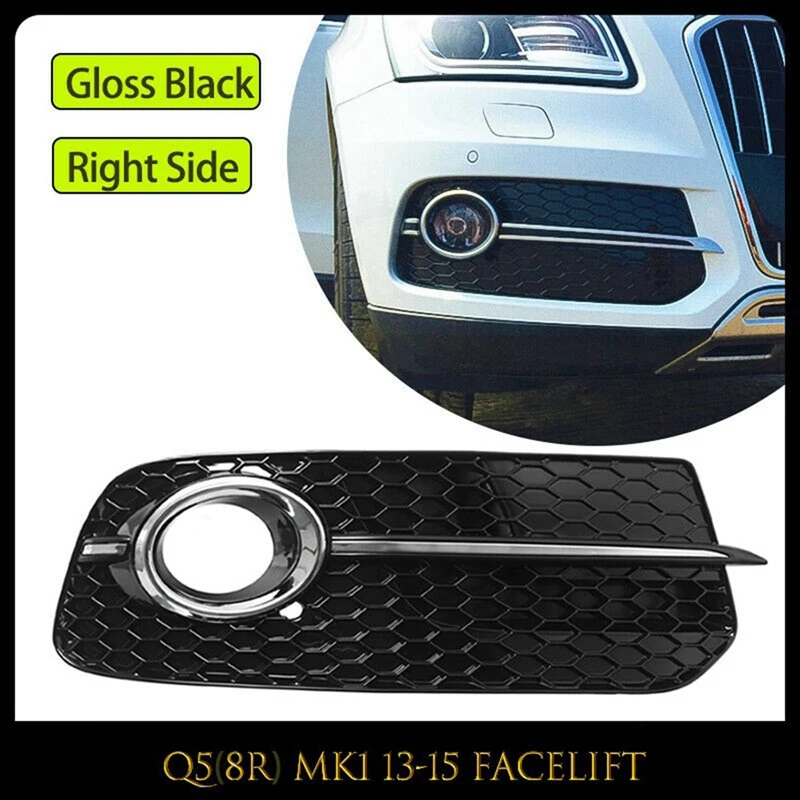 

Front Lower Bumper Fog Light Lamp Grille Right Passenger Side For- Q5 2013-2016 8R0807682J 8R0807682T