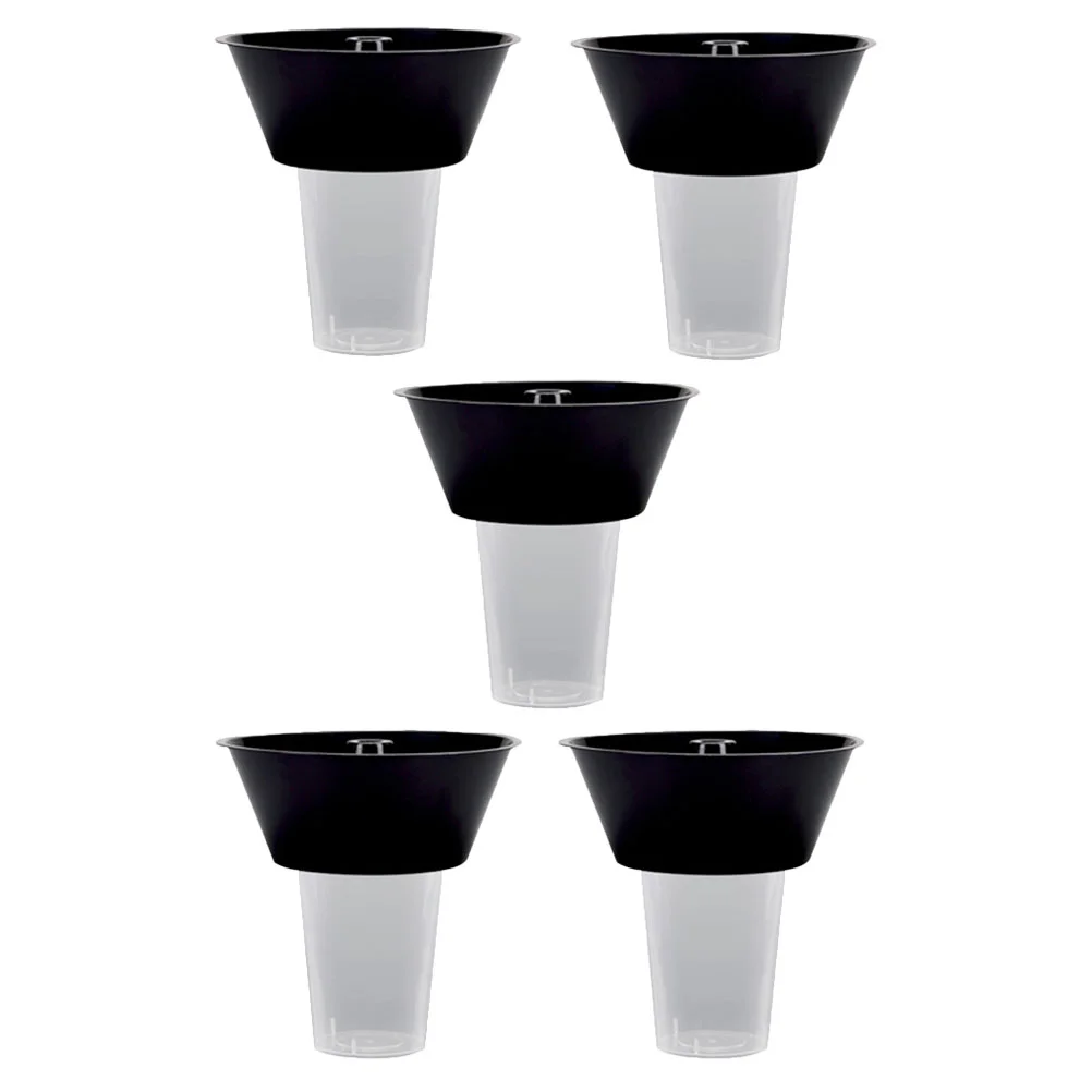 

5 Sets Drink Cup Disposable Containers Lids Convenient Milk Tea Snack Rack Cups Plastic Soda Water Pp Beverage Child
