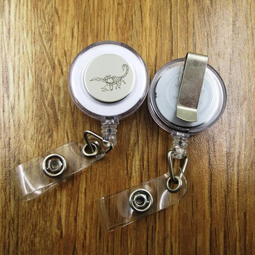 Скорпион из нержавеющей стали подвеска выдвижной значок с отдачей удостоверение