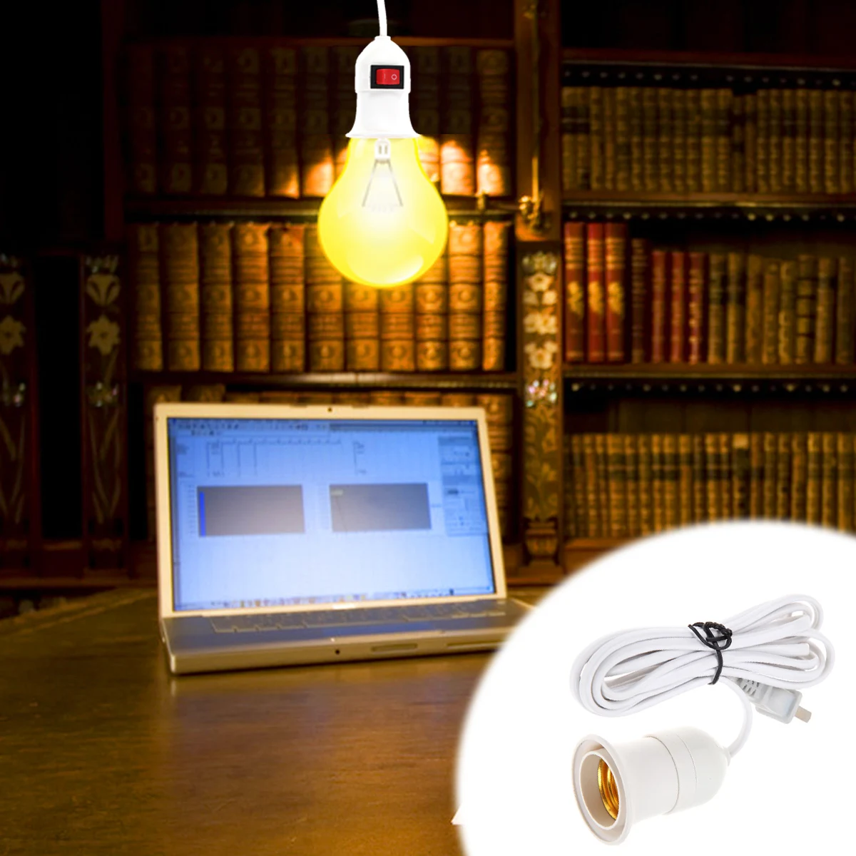 

E27 US Plug Adapter LED Light Socket Extension Converter with Switch Bulb Base for Home Kitchen Energy Saving Holder