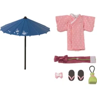 kotobukiya ade21 cu poche japanese style suit pink kimono blue umbrella accessories action figure model childrens gift anime