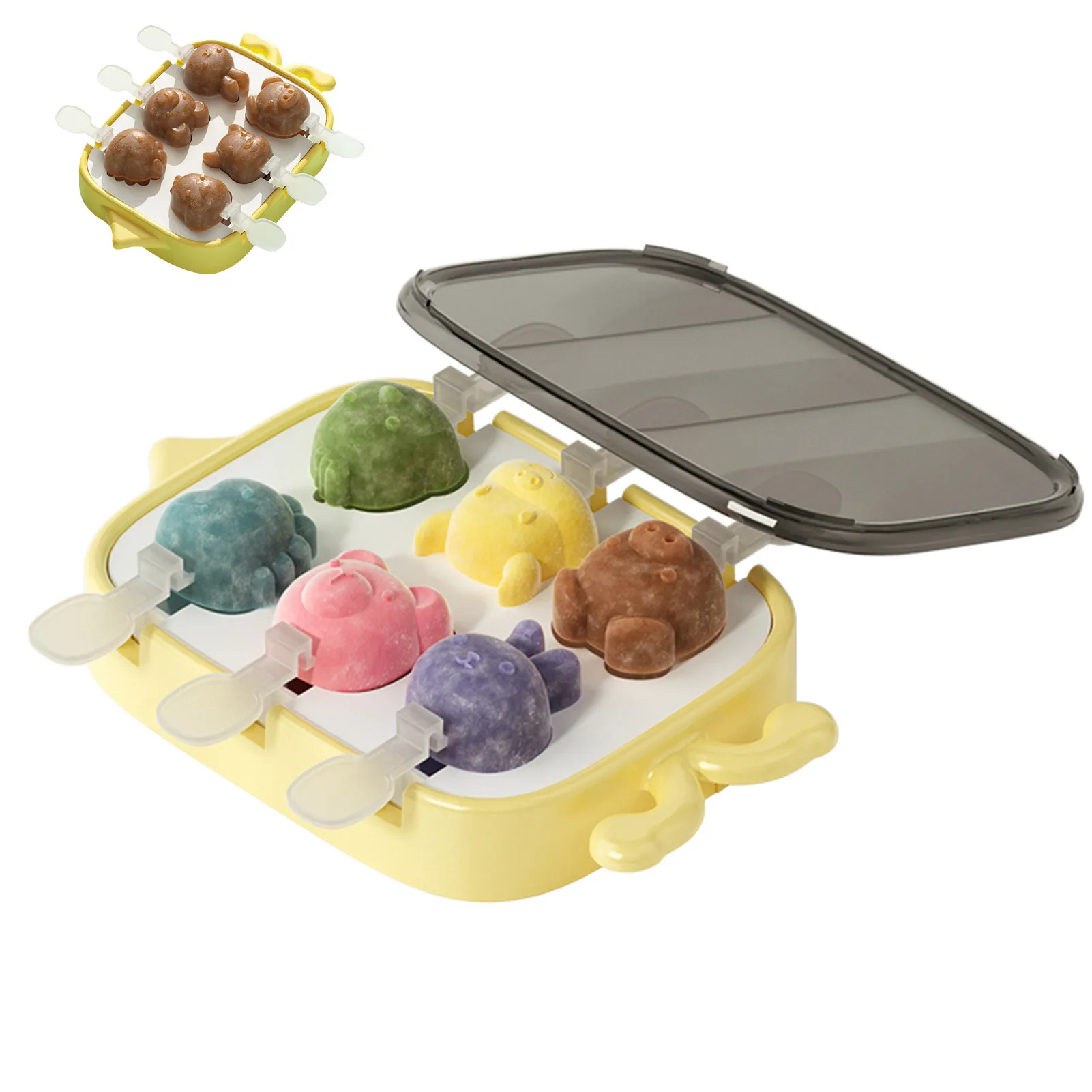 

Homemade Popsicle Mold Reusable Ice Pop Mold Homemade Bear Shape Popsicles Molds Ice Cream Maker For Kids