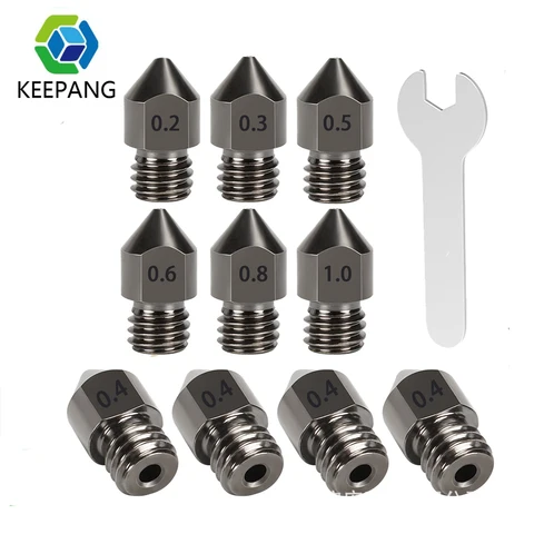 Сопла из закаленной стали 0,4 мм для 3D-принтера MK8 Kee Pang B1216-50