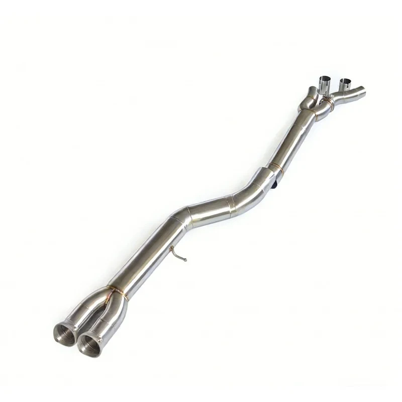 Фото Подходит для BMW M3 M4 Race S55 F80 F82 F83 3.0T 2014-2019, 89 мм, средняя выхлопная труба из нержавеющей стали, улучшенная автомобильная выхлопная система №2