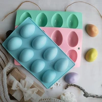 easter silicone mold 8 colored egg chocolate cake mold holiday decoration baking tools manual soap mould