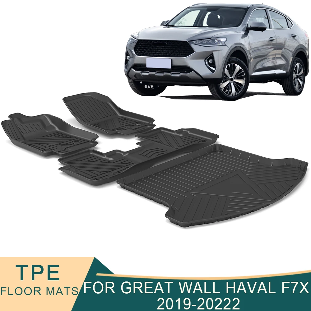 

Автомобильные коврики для Great Wall Haval F7X 2019-2022, автомобильные коврики, всесезонные коврики из ТПЭ без запаха, водонепроницаемые коврики, аксес...