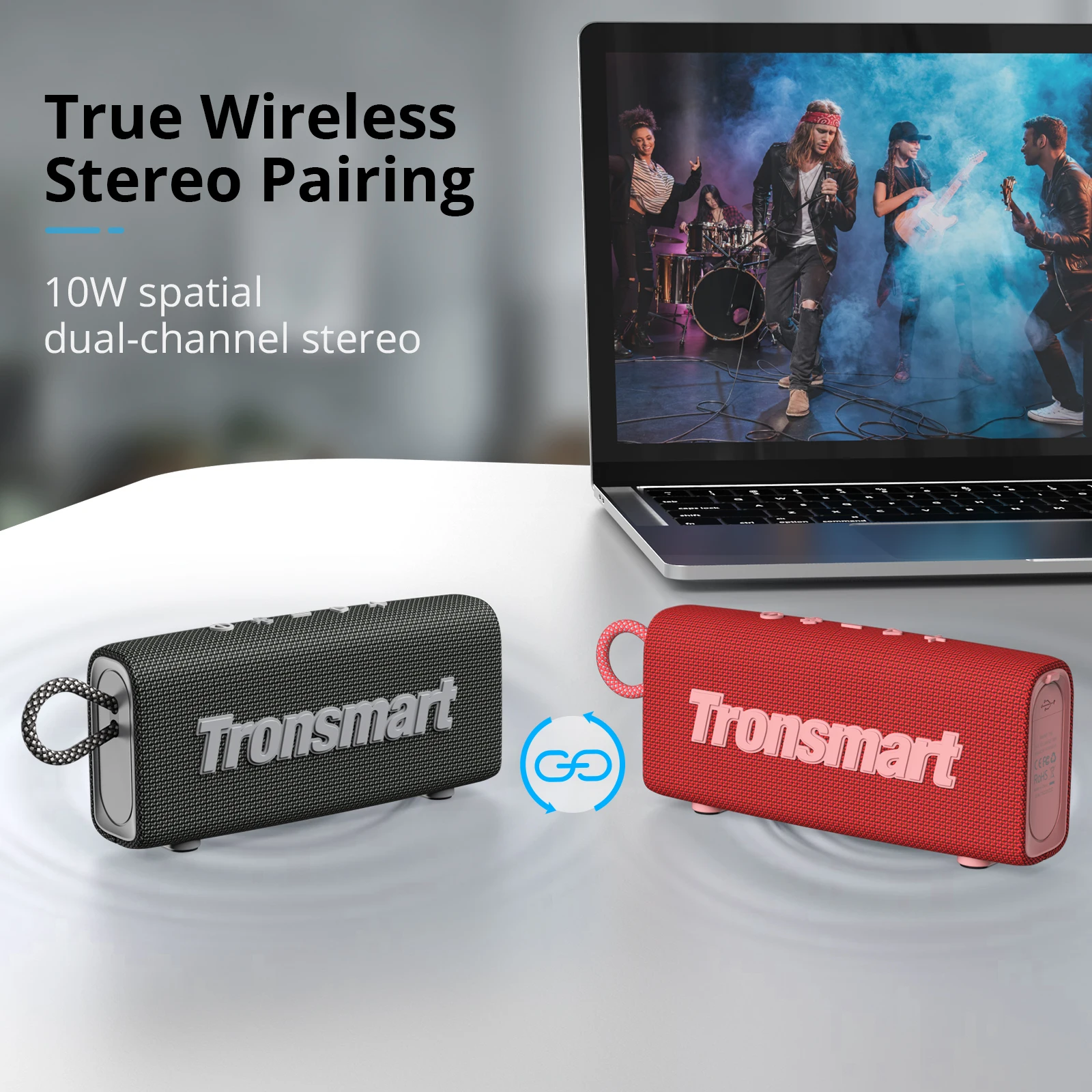 Bluetooth-динамик Tronsmart Trip IPX7 водонепроницаемый портативный с голосовым помощником