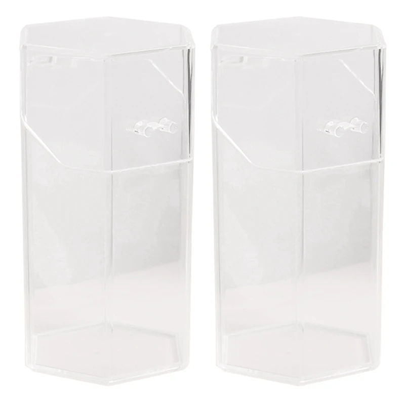 

2X акриловый косметический Органайзер, контейнер для кистей для макияжа, контейнер для хранения губной помады, прозрачная коробка для каран...