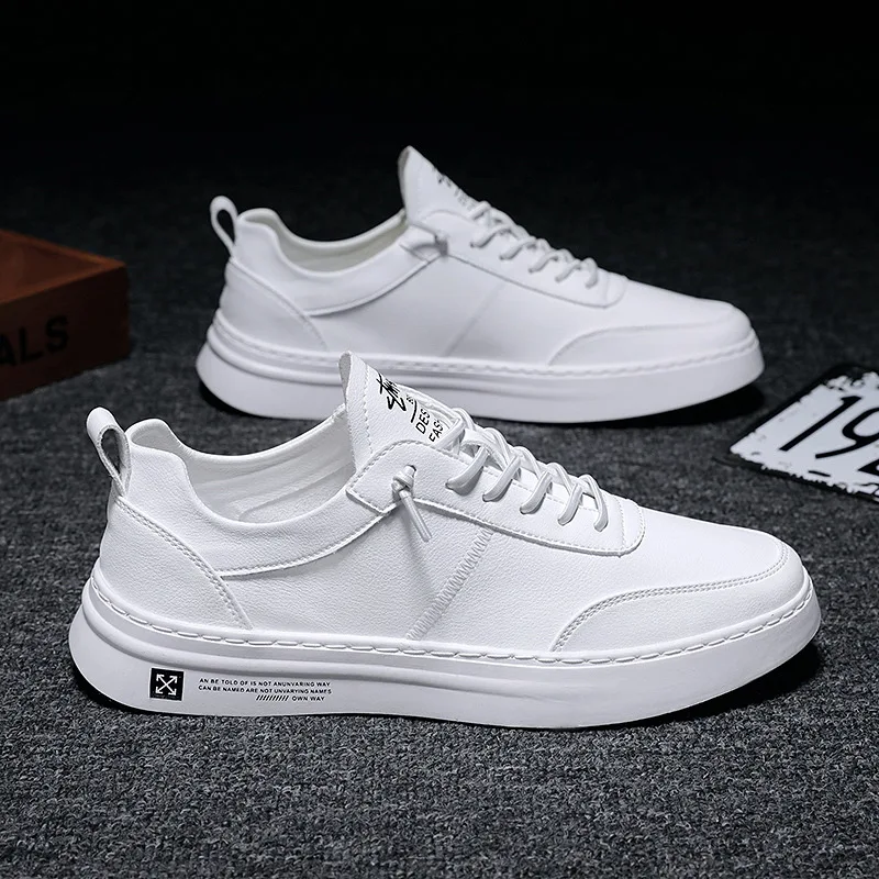 

Comfortable Leather Classic Skate Shoes Fashion Sweat-absorbent Flat Shoes White Spring Man Trainers Men Shoes S10270-S10277 Dn