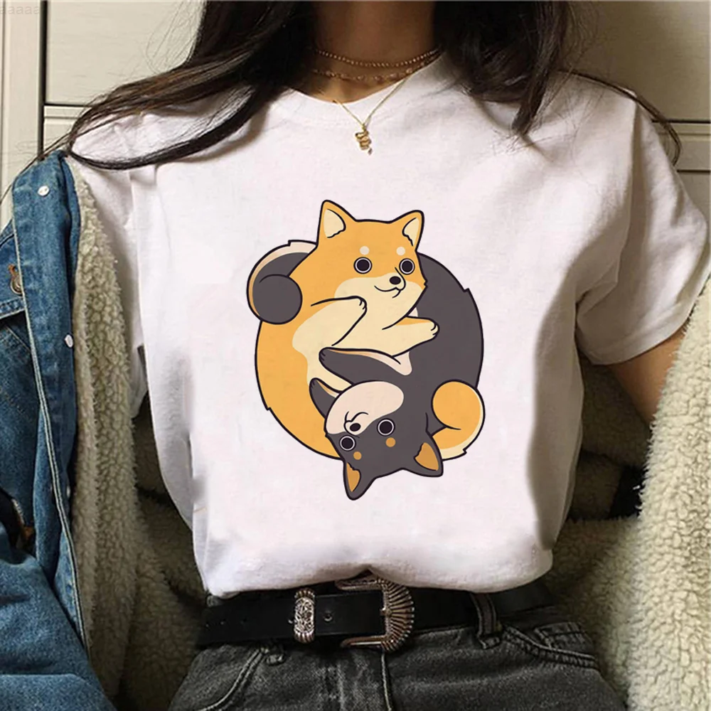 

Топ Akita Inu, женские футболки Y2K, Женская Аниме японская одежда