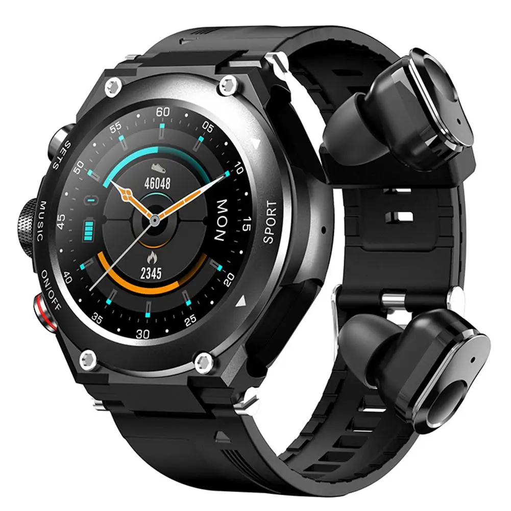 

For T92 Smart Watch 2-in-1bluetooth-compatible Earphone Call Multi-sport Mode Heart Rate Blood Oxygen Monitoring Smartwatch
