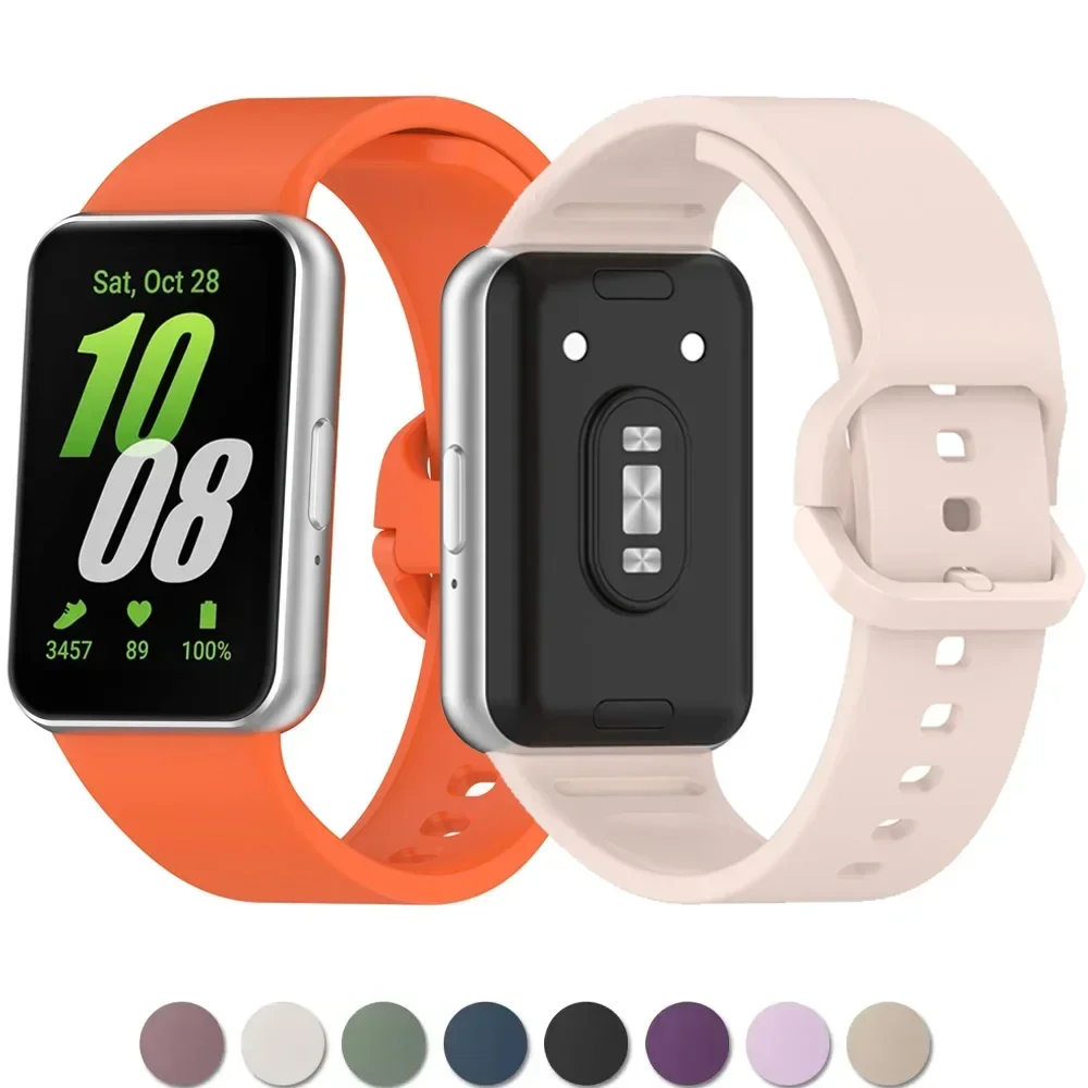 Фото Спортивный силиконовый ремешок для умных часов Samsung Galaxy Fit 3, резиновый браслет Correa для Samsung Galaxy Fit3 R390, аксессуары для ремешков. №1