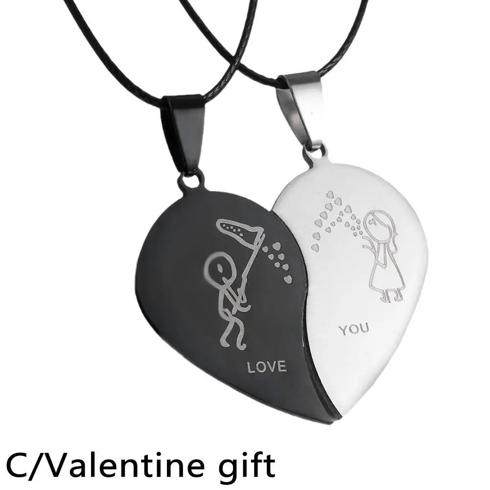 Ожерелье с подвеской в виде животного черный белый кот простой подарок дружбы