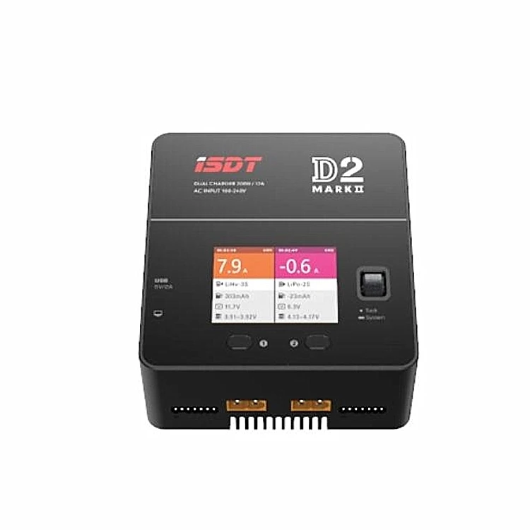 

Зарядное устройство Est ISDT D2 MK2, 200 Вт, литиевая батарея высокой мощности 6S, сбалансированная зарядка, модель летательного аппарата 12 А, двухканальный