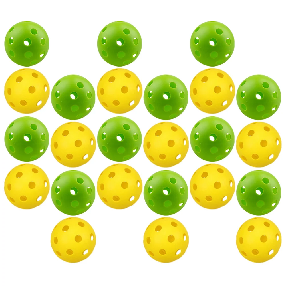 

24Pcs Indoor Plastic Golfs Balls Golfs Colored Practice Balls Hollow Golfing Balls