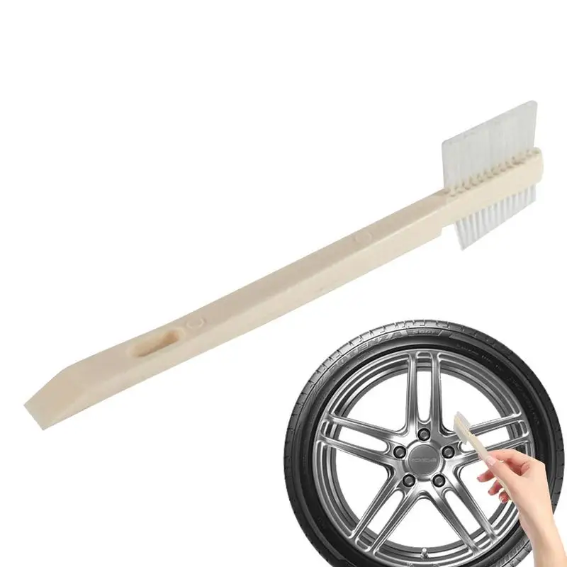 Щетка для автомобильного двигателя двусторонняя длинная ручка колесо стальное