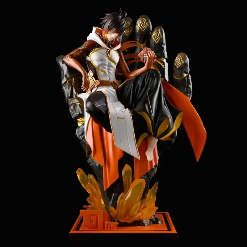 Фигурка аниме Genshin Impact Zhongli из ПВХ мир рок-король Высококачественная модель