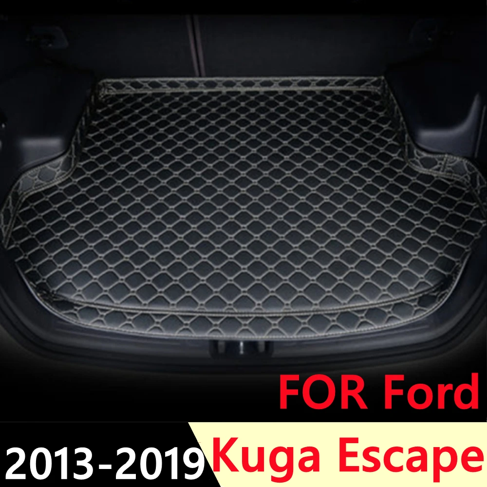 

Автомобильный коврик для багажника FORD Kuga Escape 2013-2019, Высокие боковые водонепроницаемые задние накладки для груза, коврик, автомобильные аксе...