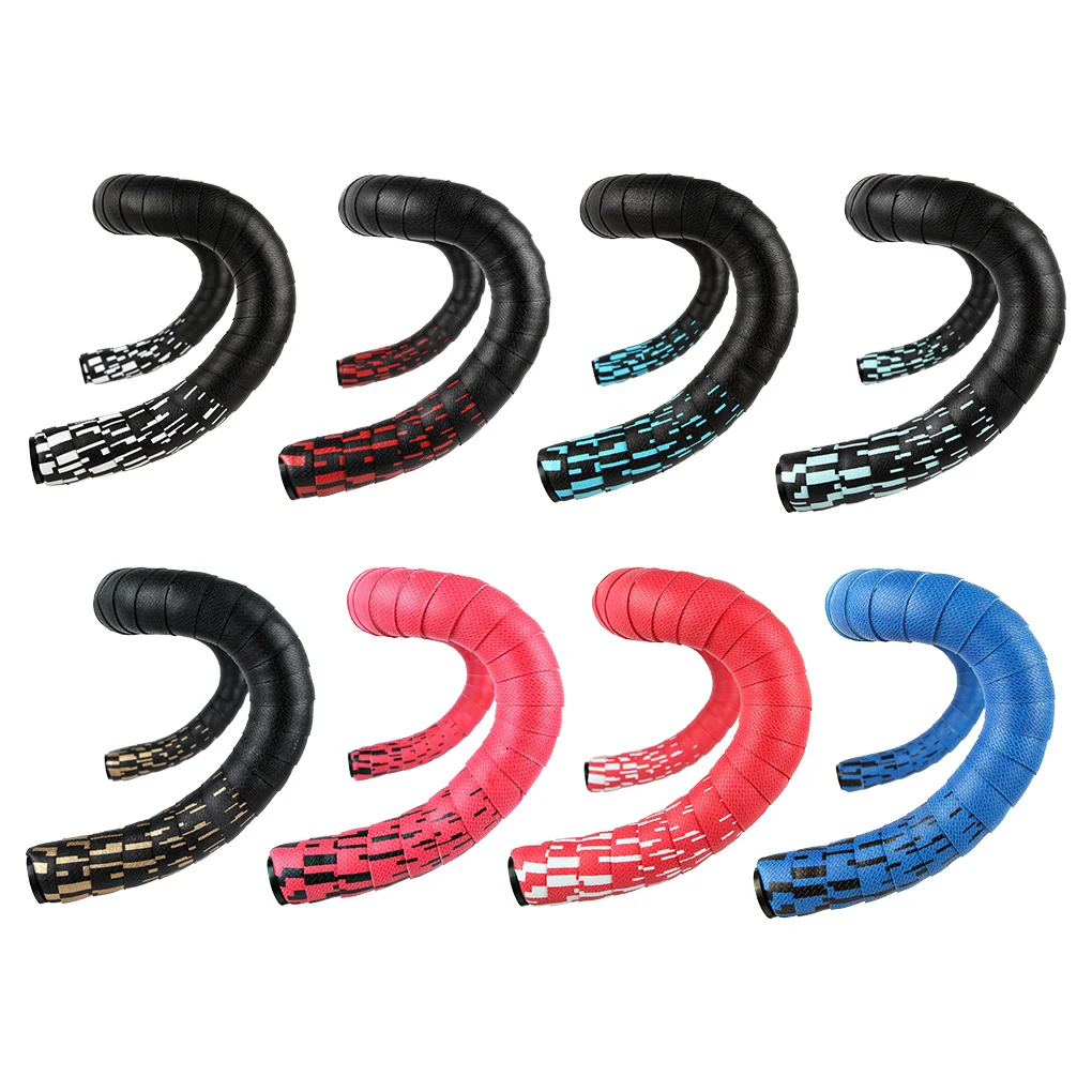

Bicycle Handlebar Tape Elastic Road Bike Bar Wrap Shock Absorption Cycling Grip Tape Black Green