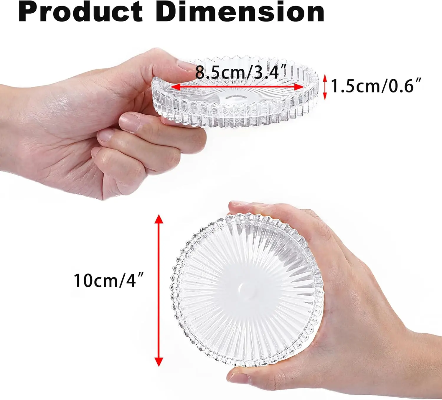 

Прозрачные стеклянные подставки под стаканы