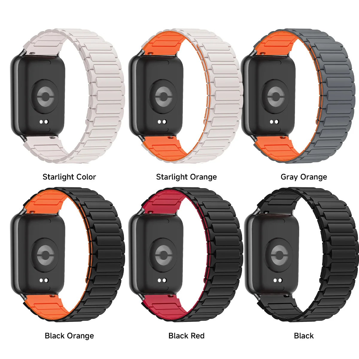 Силиконовый ремешок для Redmi watch 4/8 Pro магнитный спортивный умных часов Mi Band 8 pro Correa