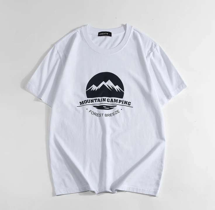 

American and European pop Solid color cotton sports short sleeve round neck advertising custom logo cultural GNN15