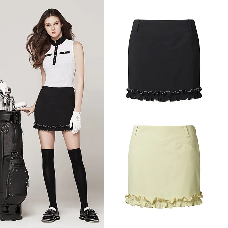 Women's Pleated Golf Skirt female British style high-end bag hip skirt lace culottes ladies ladies temperament short skirt