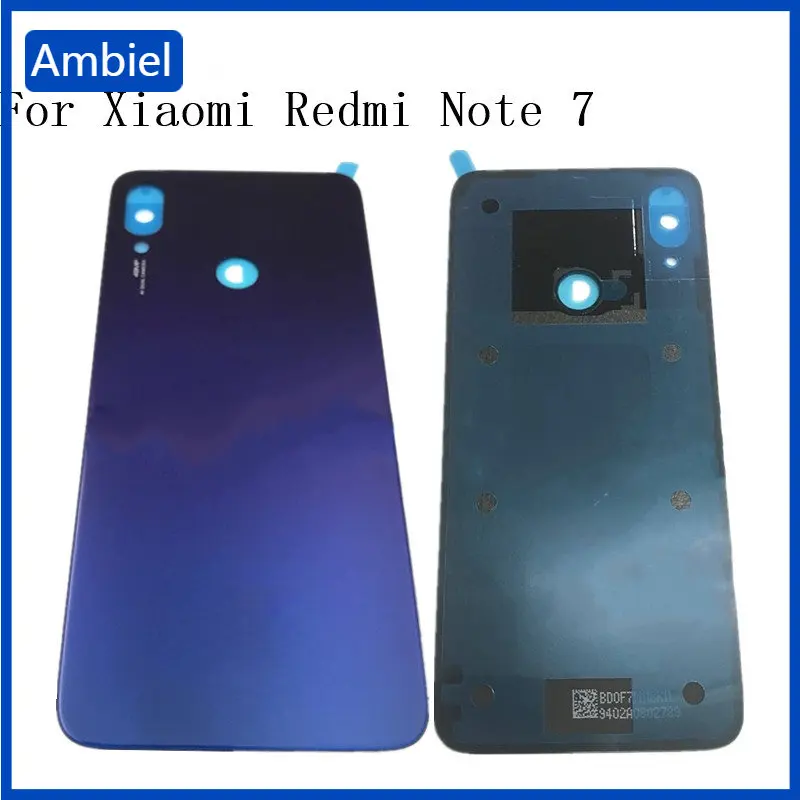 

Крышка батарейного отсека для Xiaomi Redmi Note 7, стеклянная панель, Корпус задней панели для Redmi Note 7 Pro, задняя крышка батарейного отсека