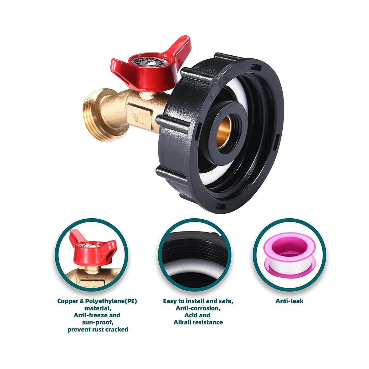 275-330 галлонов IBC тоут бак адаптер Ibc фитинги S60 X 6 грубая резьба + стандартный кран