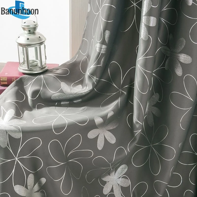 Темно-серые блестящие серебряные Звездные узоры светонепроницаемые занавески s