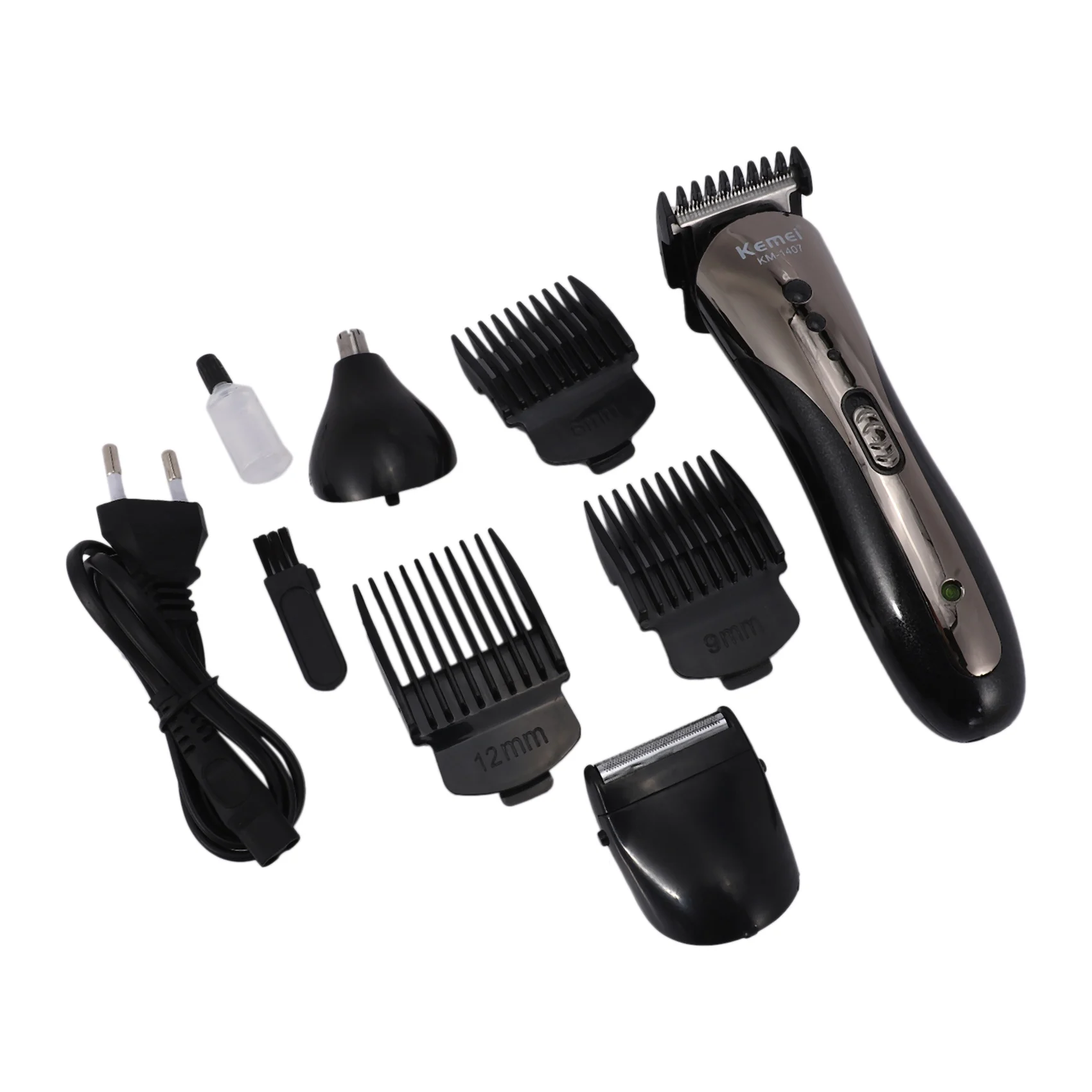 

Kemei 3 in 1 Rechargeable hair clipper beard hair trimmer for men face nose & shaving electric cutter hair cutting machine