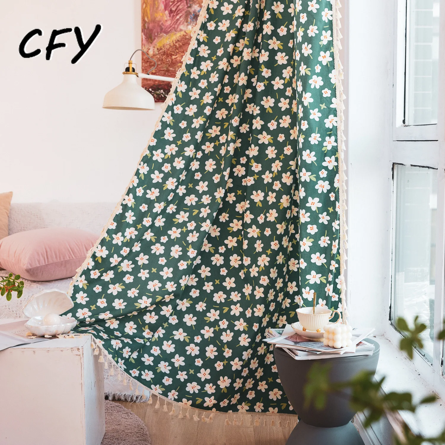 

Японские Цветочные занавески из хлопка и льна, толстые, искусственные, для гостиной, кухни, для роскошной гостиной